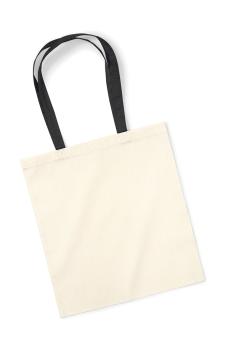 Baumwolltasche mit farbigen Henkeln